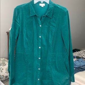 J Jill corduroy tunic- emerald green